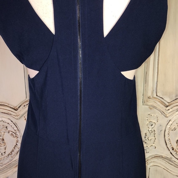 Les Petites… Paris NWT Round Neck Cutouts Sleeveless Structured Sheath Dress S/6 - Picture 7 of 12